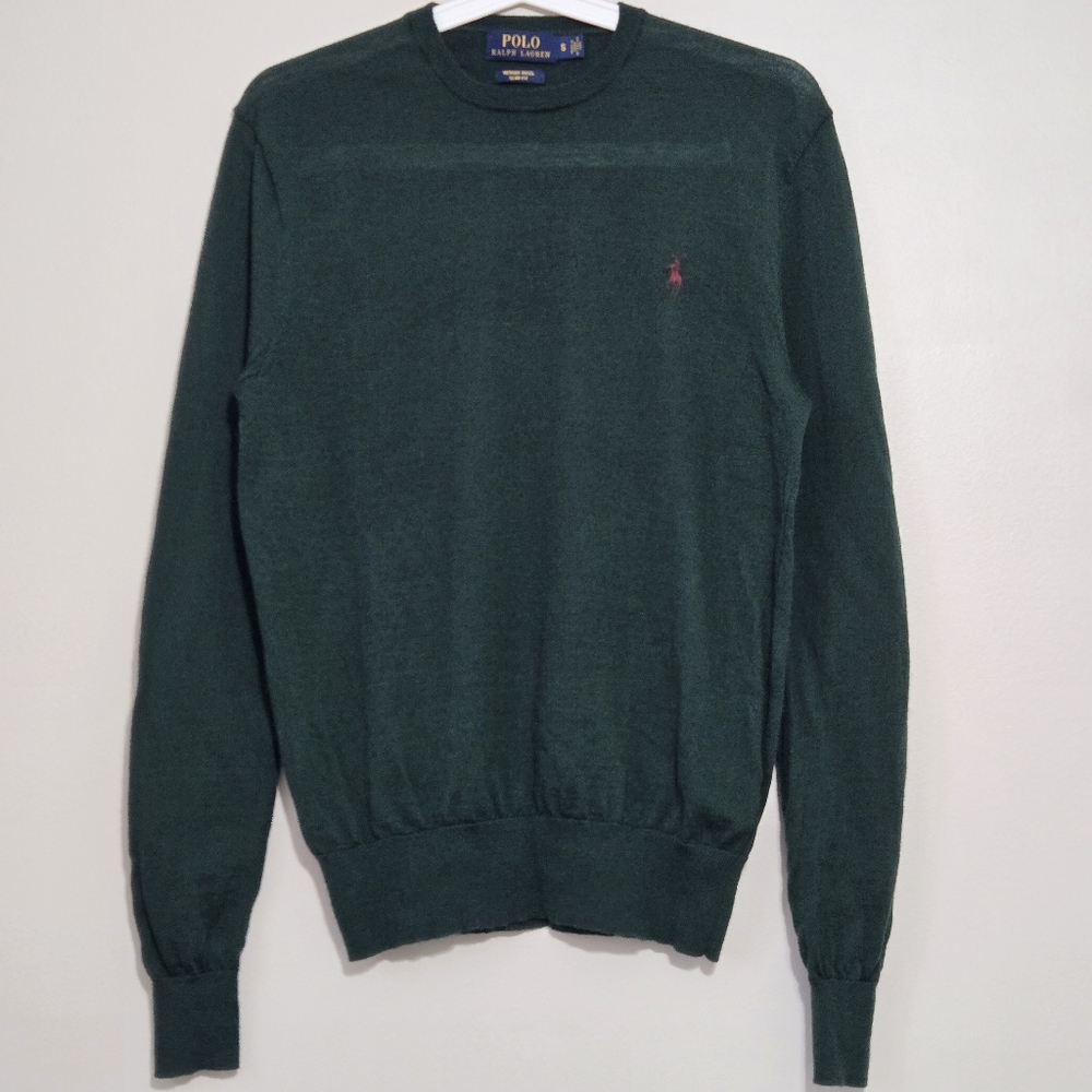 Ralph Lauren Crew Neck Pullover Sweater 100% Merino Wool